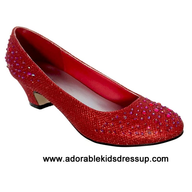Girls High Heel Shoes Red High Heel Pumps For Kids Are Perfect For Special Occasions And Holiday Kidsdorothyshoes